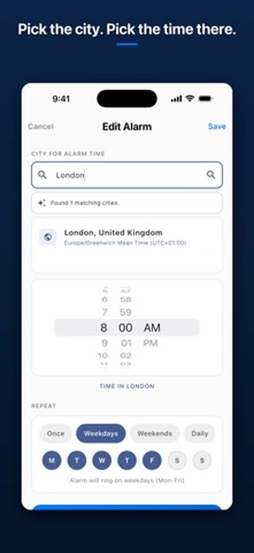 Time Zone Alarm screenshot 2